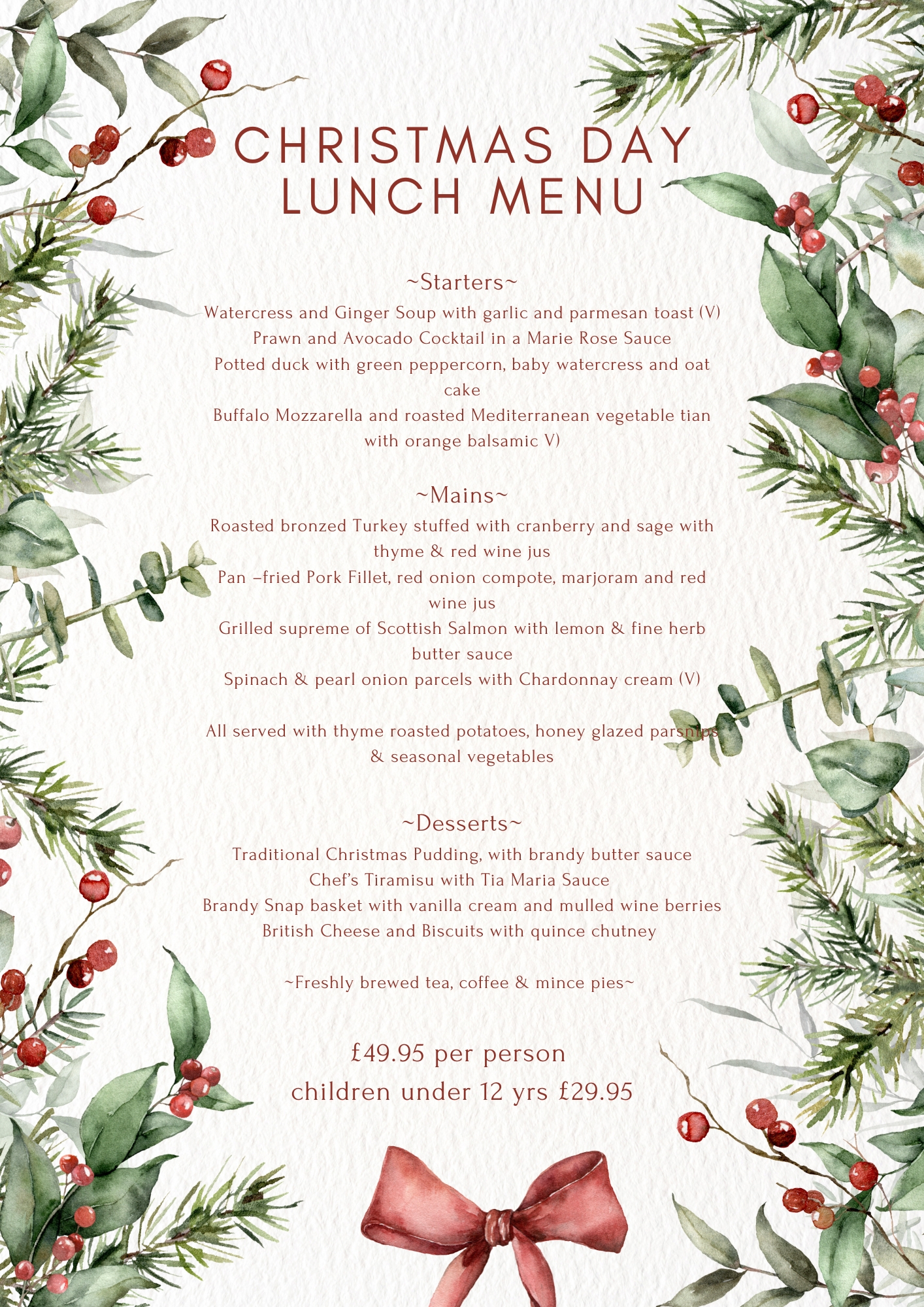 Christmas Day Menu